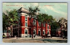 Lockport NY-New York, Post Office And YMCA, Outside, c1910 Vintage Postcard picture