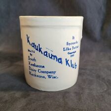 Vintage Kaukauna Klub Cheese Crock Stoneware Copyright 1933 No Lid NICE picture