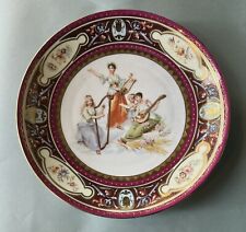 Vintage Antique Royal Vienna Austrian Porcelain Scenic Portrait Plate Artist Sgn picture