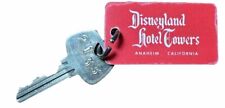 Vintage 1960s Disneyland Hotel Towers Room Key & Fob Anaheim California Red picture