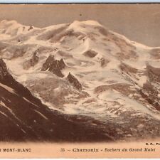 c1910s Chamonix, France Mont Blanc massif Grands Mulets Refuge BF Paris Lux A162 picture