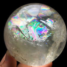 75mm Rainbow NATURAL CLEAR QUARTZ CRYSTAL SPHERE BALL HEALING GEMSTON+stand picture