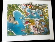 Vintage Walt Disney World Property Map 5 Pin Set Magic Kingdom 40th picture