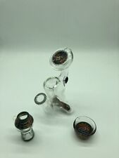 Custom Heady Glass Art Tobacco Bubbler Rasta Colors Robinhood Glass w/ Ash Tray picture