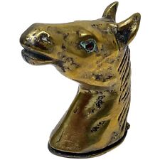 Rare Fine Early 20th Century Antique Horse Head Vesta Match Case With Glass Eyes picture