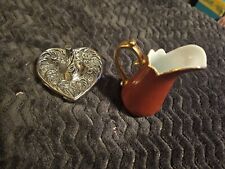 Godinger Silver Ring Plate And Gold Trimed Pitcher picture