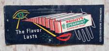 VINTAGE MATCHBOOK COVER WRIGLEY'S SPEARMINT CHEWING GUM THE FLAVOR LASTS picture