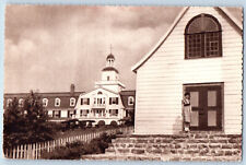Tadoussac Quebec Canada Postcard Old Church and CSL Hotel c1910 Antique picture
