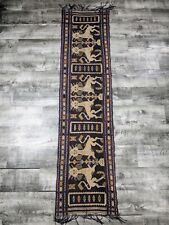 Antique Sumba Ikat Indonesian Tapestry Hand Woven Traditional Geometric 64x16