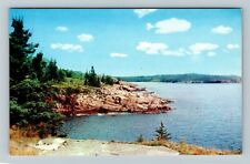 Acadia ME-Maine, Mt. Desert Harbor, Maine Coastline, Vintage Postcard picture