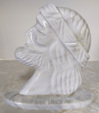 Jesus Marble Art Sculpture of Christ Head Profile 6.5 Inches Tall picture