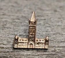 Vintage Parliament Hill Building Ottawa Canada Gold Tone Souvenir Lapel Pin picture