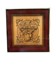 DISNEY EPCOT Troll Under The Bridge Three Billy Goats Wooden Wall Plaque Norway picture