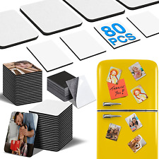 80Pcs Sublimation Magnet Blanks Set,Personalized Sublimation Refrigerator Magnet picture