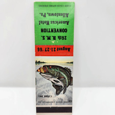 Vintage Matchbook Bass Fish 1966 RMS Convention Allentown PA picture