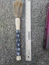 unique vintage Blue And White Bead Handle Calligraphy Brush picture