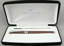 Wedgwood Brown & Chrome Jasperware Rollerball Pen - New In Box  picture