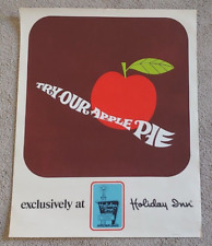 RARE Original 1960's HOLIDAY INN Lobby Restaurant Advertisement POSTER Display picture