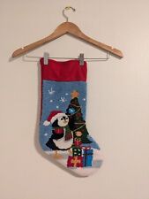 Christmas In July Penguin Stocking. LG Needle Point picture