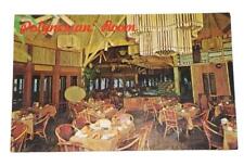 Vintage Polynesian Room Restaurant Postcard Naniloa Hotel Hilo, Hawaii RPPC picture