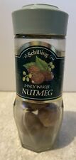 Vintage McCormick Schilling FANCY WHOLE NUTMEG Spice Jar Green Lid picture