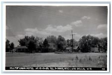 Wisconsin Dells Wisconsin WI Postcard RPPC Photo Hilltop Cabin Motel c1940's picture
