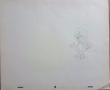 RARE “The Smurfs” Smurfette Hand Drawing With ORIGINAL PRODUCTION MARKS picture