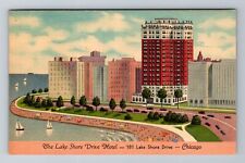 Chicago IL-Illinois, Lake Shore Dr Hotel, Advertising, Antique Vintage Postcard picture