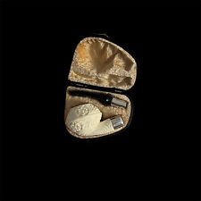 Classic Bulldog Block Meerschaum Pipe 925 silver handmade w fitted case MD-250 picture
