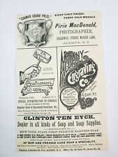 1896 Albany New York Print Advertisement MacDonald Photo Bender Hendrie Books picture