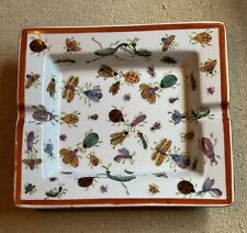 Vintage Hand Painted Porcelain Heavy Ashtray from China ~ Multicolor picture