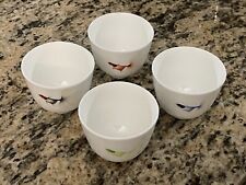 Asianera Hand Painted Bone China Cup Set Of (4) Fish Bowls 2.25”-3” RARE picture
