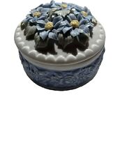 Vintage Hermitage Pottery Daisy Trinket Box Ceramic / 2.5” Height And 3” Across picture