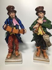 Vintage Sitzendorf Porcelain Hand Painted Street Musician Figurines Germany Rare picture