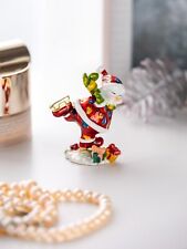 santa claus trinket box hand made by Keren Kopal & Austrian crystals  picture