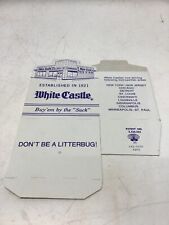 1960S WHITE CASTLE HAMBURGER SLIDER CARDBOARD PACKAGE BOX FAST FOOD ADVERTISING picture