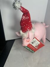 Annalee Snowflake Frolic Pig 8” NWT. Rare picture