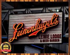 Leinenkugel's - Leinie Lodge & Beer Garden - Rare - Metal Sign 11 x 14 picture