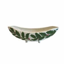 Vintage Hobbyist Hand Painted Holly And Berry Planter/Candy Dish 1962 picture