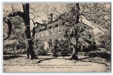 c1940 Front View Stenton Mansion Courtland Streets Philadelphia Artvue Postcard picture