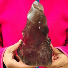 1430g Large Natural Clear Smoky Flame Quartz Crystal Torch Wand Specimen Healing picture
