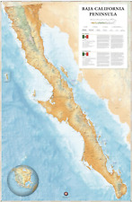 Baja California Peninsula Wall Map - 25 X 39 Inches picture