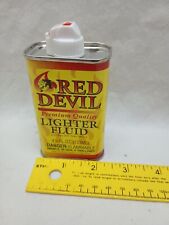 Vintage Red Devil Lighter Fluid Handy Oil Oiler Metal Can Advertising  Full  picture