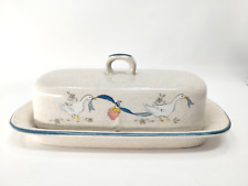 Vtg International China MARMALADE Geese Covered Butter Dish Retired Pattern picture