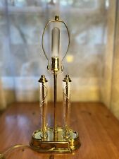 Vintage Bouillotte-style Brass And Glass Desk Table Lamp picture