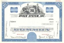 Ryder System, Inc. - 1955 dated Specimen Stock Certificate - Specimen Stocks & B picture