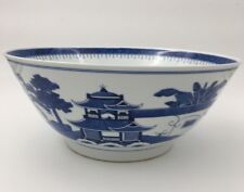  Large 20th C Chinese Canton Blue and White Nanking 14 5/8