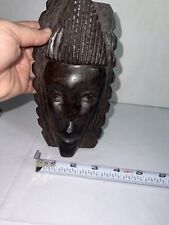 Small African Tribal Wooden Mask Ethnic Art Wall Hanging 7” Tall picture
