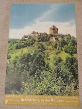 1950's GERMANY Deutschland Allemagne Original TRAVEL POSTER Castle Burg  picture