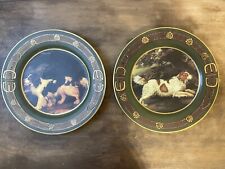 (Set of 2) Raymond Waites Collectable Dog Plates 10